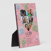 Moderne Schwestern zitieren rosafarbenes Herz Fotoplatte (Seite)