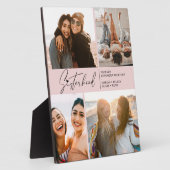 Moderne Schwesternfotografie Collage Blush Pink Fotoplatte (Seite)