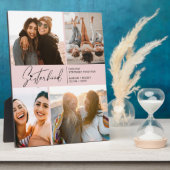 Moderne Schwesternfotografie Collage Blush Pink Fotoplatte (Seite)