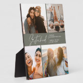 Moderne Schwesternfotografie Collage Grayish Green Fotoplatte (Seite)