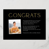 Moderne Scrapbook Graduation Party Folieneinladung (Rückseite)