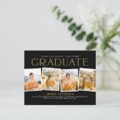 Moderne Scrapbook Graduation Party Postcard Postkarte (Stehend Vorderseite)