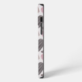 Moderne Scribble Hearts Monogram Custom iPhone Hülle (Linke Seite)