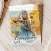 Moderne Script 2 Foto Graduation Party Einladung