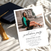 Moderne Script 2 Fotos Graduation Party Einladung