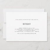 Moderne Script 2 Fotos Taufe Einladung (Rückseite)