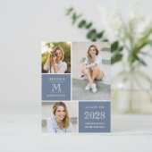 Moderne Script 3 FOTO Graduation Party Einladung Postkarte (Stehend Vorderseite)