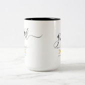 Moderne Script-Abschluss-Klasse 2025 Zweifarbige Tasse (Mittel)