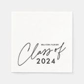 Moderne Script-Abschluss-Klasse Serviette (Vorderseite)