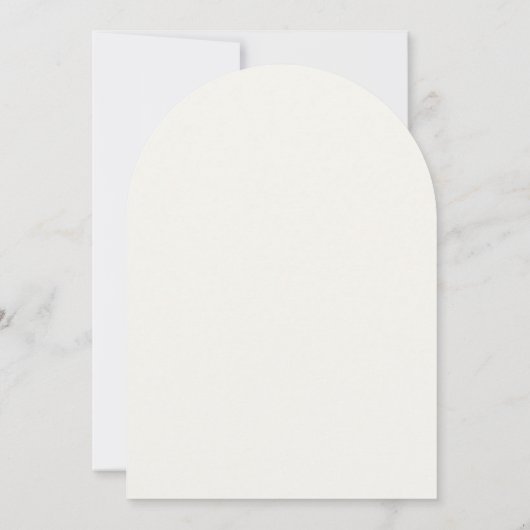 Moderne Script Arch Ecru Hochzeitseinladung Einladung (Rückseite)