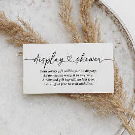 Moderne Script Baby Dusche Display Dusche Begleitkarte