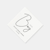 Moderne Script Baby Dusche Es ist ein Junge Serviette (Ecke)