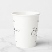 Moderne Script Baby Dusche Pappbecher (Links)