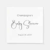 Moderne Script Baby Dusche Serviette (Vorderseite)