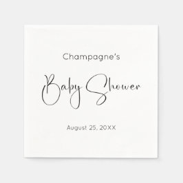 Moderne Script Baby Dusche Serviette