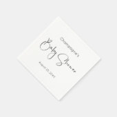 Moderne Script Baby Dusche Serviette (Ecke)