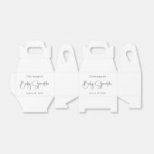 Moderne Script Baby Sprinkle Gefälligkeitsboxen Geschenkschachtel (Ungefaltet)