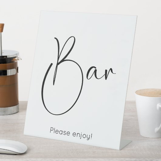 Moderne Script-Bar Sockelschild (In Situ)