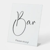 Moderne Script-Bar Sockelschild (Vorderseite)