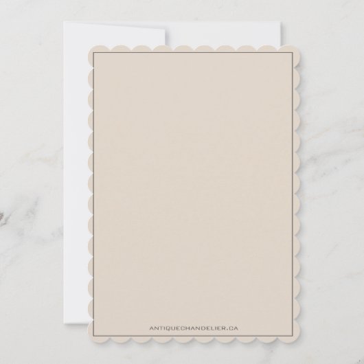 Moderne Script Beige & Gray Wedding Einladung (Rückseite)