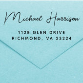 Moderne Script-benutzerdefinierte Rücksendeadresse Gummistempel