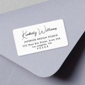 Moderne Script-Berufliche Rücksendeadresse für Unt Adressaufkleber