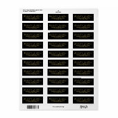 Moderne Script Black and Gold Wedding (Vorne)