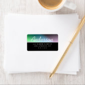 Moderne Script Black & White Rücksendeadresse Adressaufkleber (Insitu)