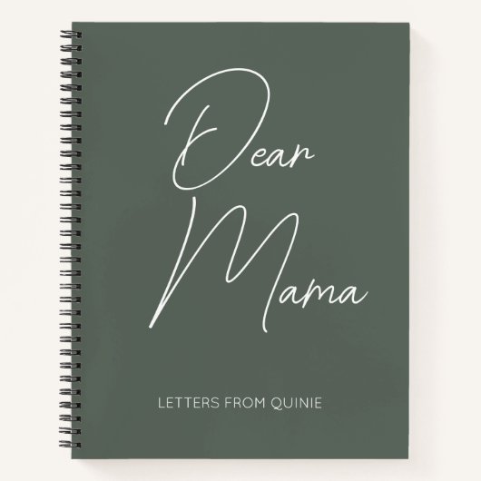 Moderne Script Bold Notizbuch Journal | Mama (Vorderseite)