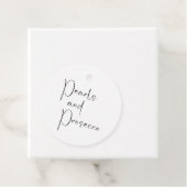 Moderne Script Brautparty Perlen und Prosecco Geschenkanhänger (Beispiel)