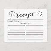 Moderne Script-Brautparty-Rezeptionskarten Postkarte (Vorderseite)