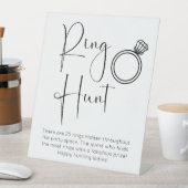 Moderne Script-Brautparty-Ringjagd Sockelschild (In Situ)