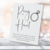 Moderne Script-Brautparty-Ringjagd Sockelschild