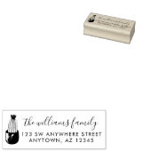 Moderne Script Cactus Planter Rücksendeadresse Gummistempel (Stempel)