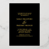 Moderne Script Calligraphy Black Foto Wedding Folieneinladung (Vorderseite)