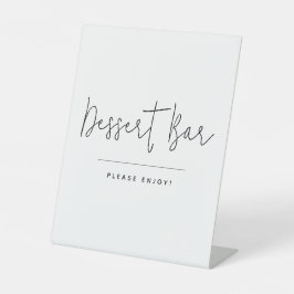 Moderne Script Calligraphy Dessert Bar Sockelschild