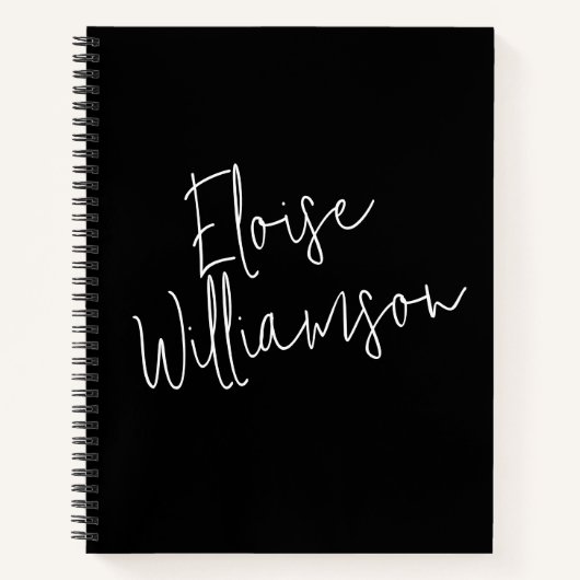 Moderne Script Calligraphy Einfaches Individuelle  Notizblock (Vorderseite)