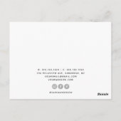 Moderne Script Calligraphy Foto Business Card Postkarte (Rückseite)