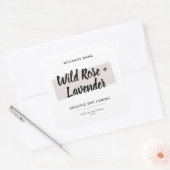 Moderne Script Candles Packing Square Sticker (Umschlag)