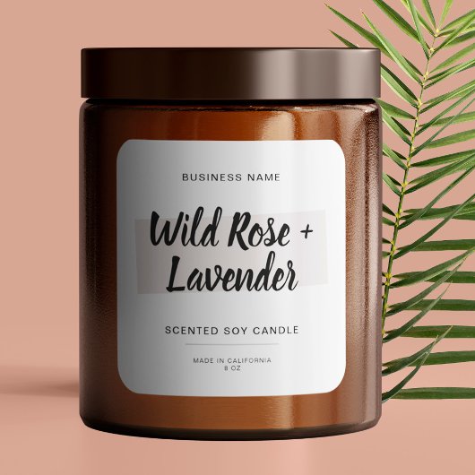 Moderne Script Candles Packing Square Sticker