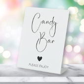 Moderne Script Candy Bar Baby Dusche Sockelschild