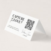 Moderne Script Capture Die QR-Liebe-Code-Karte (Vorderseite)