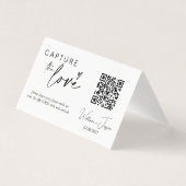 Moderne Script Capture Die QR-Liebe-Code-Karte (Vorderseite)