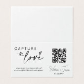 Moderne Script Capture Die QR-Liebe-Code-Karte (Außenseite Aufgefaltet)