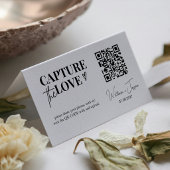 Moderne Script Capture Die QR-Liebe-Code-Karte