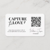 Moderne Script Capture Die QR-Liebe-Code-Karte Begleitkarte (Vorderseite)
