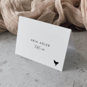 Moderne Script Chicken Menu Option-Platzkarten Tischnummer