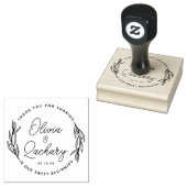 Moderne Script Circular Wedding Vielen Dank Gummistempel (Stempel)