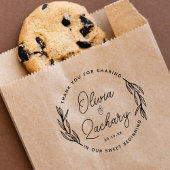 Moderne Script Circular Wedding Vielen Dank Gummistempel