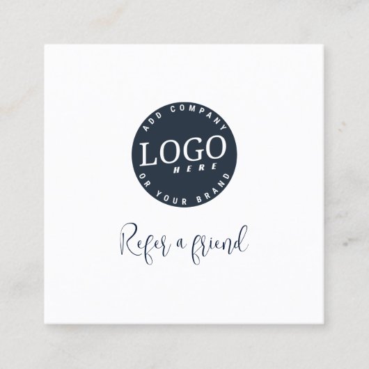 Moderne Script-Clients für Firmenlogo Empfehlungskarte (Vorderseite)